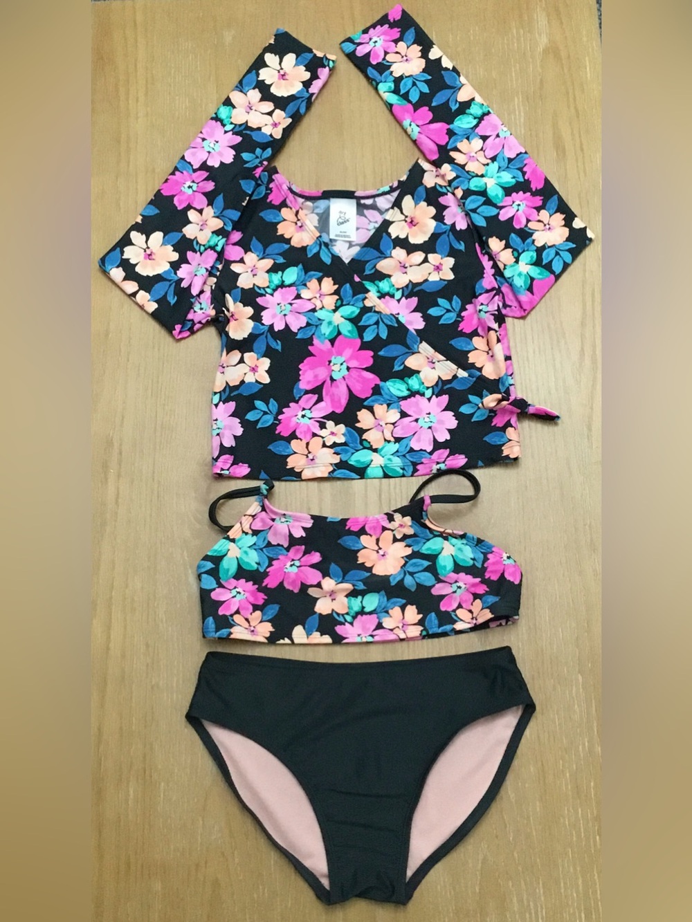 Art Class Girls Floral Three-Piece Swim Set size XL (14 Years) - K717